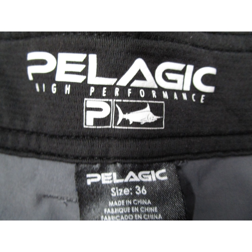 Pelagic Mens Fishing Shorts Size 36 Gray High Performance Cargo Hybrid 61226 - Picture 2 of 8